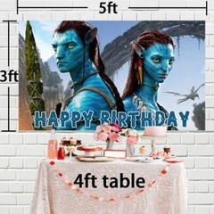 Avatar Party Supplies Birthday Decoration Backdrop Banner Background Vinyl 5x3ft