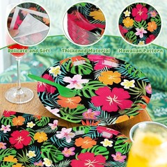 96 Pcs Hawaiian Party Dinnerware: Disposable Plates, Napkins & Forks for 24 G…