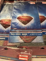 220 Pcs Superman Birthday Party Supplies Decoration Plates Napkins Table Cover