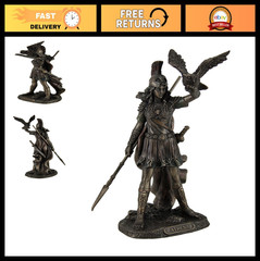 Athena Greek Goddess Statue – Wisdom & War with Owl – Cold Cast Bronze Collectib
