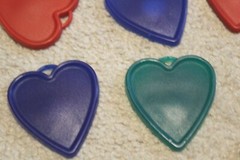 Plastic Heart-shaped Helium Balloon Weights Party Lot of 7 Multi-color