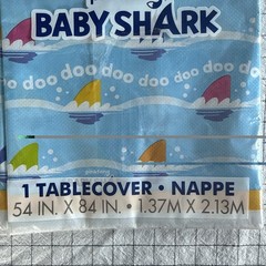 BABY SHARK Plastic Table Cover Birthday Party Supplies Decoration
