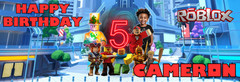 ROBLOX BIRTHDAY BANNER CUSTOM PERSONALIZED DECOR NAME PARTY PHOTO