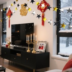 Stars Cutouts 6 Inch Double Printed Paper Star Cardboard Decor Mixed 60 PCS