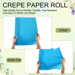 2Pcs Coffee Brown Crepe Paper Roll 19″x98″ Wide Thickened Crepe Sheets for DIY