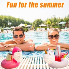 18 Pack Inflatable Drink Holders, Drink Floats Inflatable Pool Cup Holder Coa…