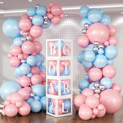 140Pcs Gender Reveal Balloon Garland Arch Kit – Pink and Blue Balloons Silver La