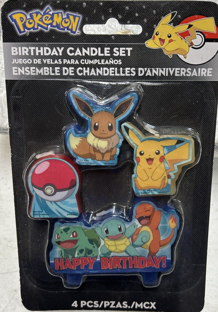Pokemon Birthday Character Candle Set – 4 pcs 172408