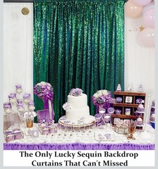 Sequin Backdrop Curtain 130cmx260cm Colorful Green Glitter Sequin Backdrop