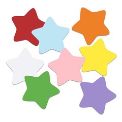 80 PCS Colored Star Shape Cutouts Cardboard Bulletin Board DIY Craft Decor