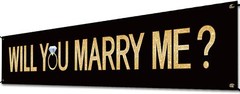 Proposal Banner Will You Marry Me Flower Banner Propose Decorations Supplies for