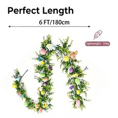 Wedding Flowers and Floral Arrangements, 6FT Rustic Arch Garland with Eggs Fl…