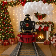 54 Pcs Train Party Decorations Train Hanging Banner Railroad Crossing Sign