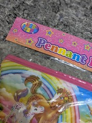 Lisa Frank *TWO PACK* Pennant Flag Banner Horse Fairy Seal Dolphin PINK Top NEW