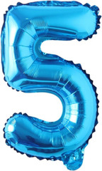 16″ Inch Single Blue Alphabet Letter Number Balloons Aluminum Hanging Foil Film