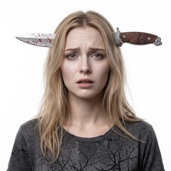 Halloween Simulation Knife Headband Cosplay Party Costume Accessory