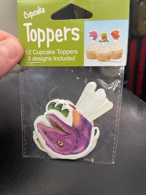 Creative Converting Party, 2.5″ 12ct Dinosaur Cupcake Toppers 3 Pcs, Multicolor