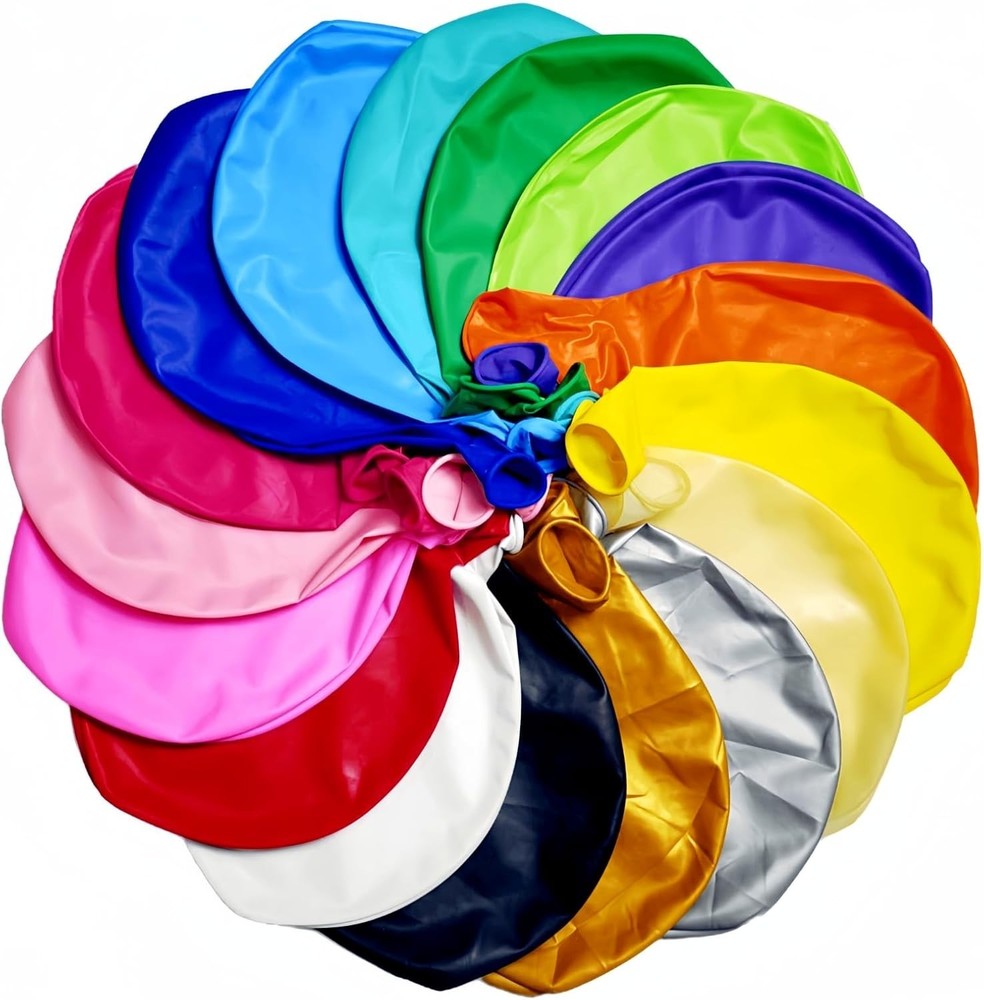 35 Pack Giant Balloons 36 Inch 17 Kinds Colors Latex Colorful Party Big Ballo…