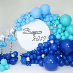 Voircoloria 130pcs Royal Blue Balloons Different Sizes 18″ 12″ 10″ 5″ Party L…