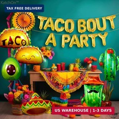 KatchOn, Huge 22 Pcs Taco Bout A Party Decorations | Taco Balloons, Cinco de may