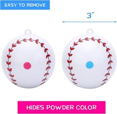 Gender Reveal Exploding Baseball Set 1 Pink & 1 Blue Powder Ball Boy Or Girl