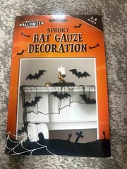 Halloween Spooky Bat Gauze Party Decoration – 6 Bats – 2.6m X 50cm