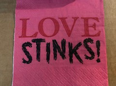 Love Stinks Beverage Cake Party Napkins 2 Ply 60 Pink Napkin Divorce Break Up