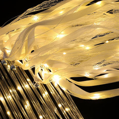 100 Pcs Wedding Wands Ribbon with 3 Colorful Flashing Modes, Light up LED Silk F