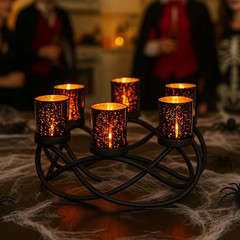 Halloween Decorations for Indoor Gothic Table Centerpieces, Black | Spooky Witch