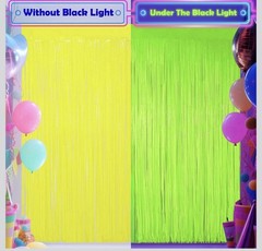 3 Pack 9.9 x 6.6 ft Neon Party Decorations Glow in The Dark Supplies Fluoresc