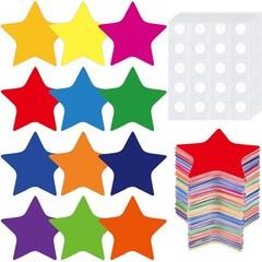 600 PCS 2 Inch Star Cutouts Assorted Color Paper Bulletin Board Decor Craft