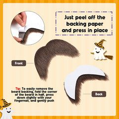 12 Pcs Fake Mustaches Handlebar Self Adhesive Stick on Mustache