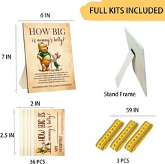 Fun ‘How Big Is Mommy’s Belly?’ Game Set for 36 Guests – Winnie Bear Theme