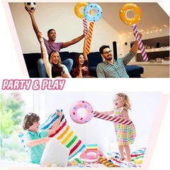 4 Pcs Candyland Birthday Party Decorations Inflatable 33 Inch Lollipop Stick …