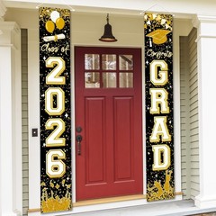 Durable Black and Gold 2026 Graduation Party Banners – Lightweight & Stylish
