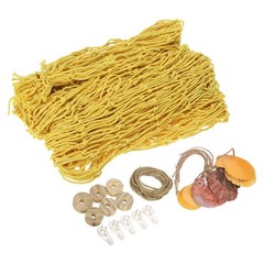 Decorative Fishing Net 40″x80″ Fish Net Decorative with Shell Lemon Yellow