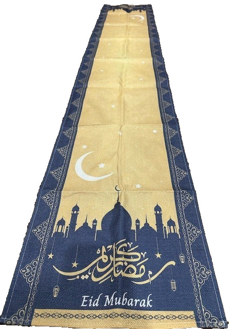 Eid Mubarak Table Runner Background Ramadan For Home Islamic Muslim Party 13×72”