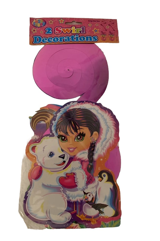 Lisa Frank Decoration Anana & Roary Polar Bear Winter Swirl Rainbow Penguin NEW