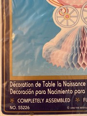 Baby Shower Table Centerpiece Art Tissue Stroller Pastel Die Cut Honeycomb NEW