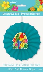Tropical Hanging Fan Macaw Bird Summer Party Favor Decoration Supply