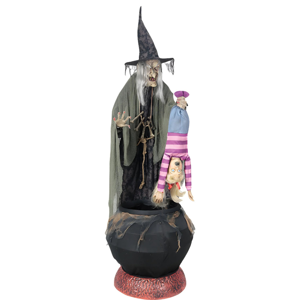 UHC Animated Stew Brew Witch W/Fog Machine Party Decoration Halloween Prop