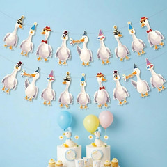 Silly Goose Banner Garland Party Decorations Garland Garden Tea Party Hanging Fu