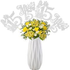 Silver 15th Birthday Centerpiece Sticks Happy Birthday Table Decorations