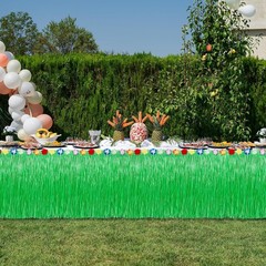 Waterproof Grass Table Skirt – Hawaiian Party Decor