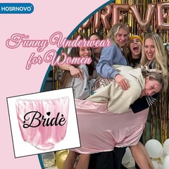 Hosrnovo Bachelorette Gifts for Bride, 28IN Big Granny Panties Funny Wedding Bri