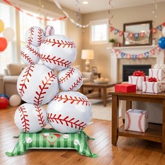1 Pcs 3.5 ft Giant Self Standing Baseball Foil Balloons for Baseball Birthday…