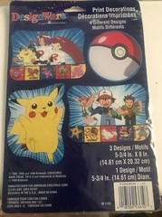 Design Ware Pokemon Print Decorations 4 different designs Party Supplies