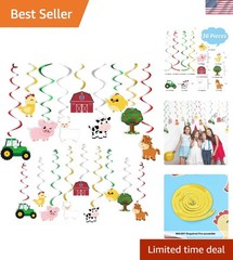 Farm Animals Hanging Party Decorations – Barnyard Theme Party Supplies Hangin…