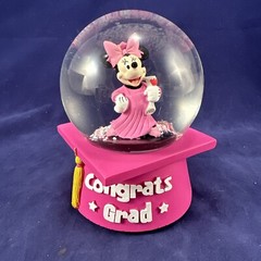 Disney Minnie Mouse Graduation Musical Water Globe Snowglobe Snow Congrats Grad