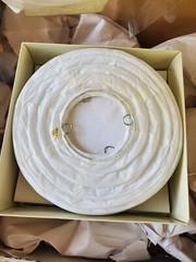 NIB Pottery Barn Plain White Round Wire Paper Lanterns Set of 10